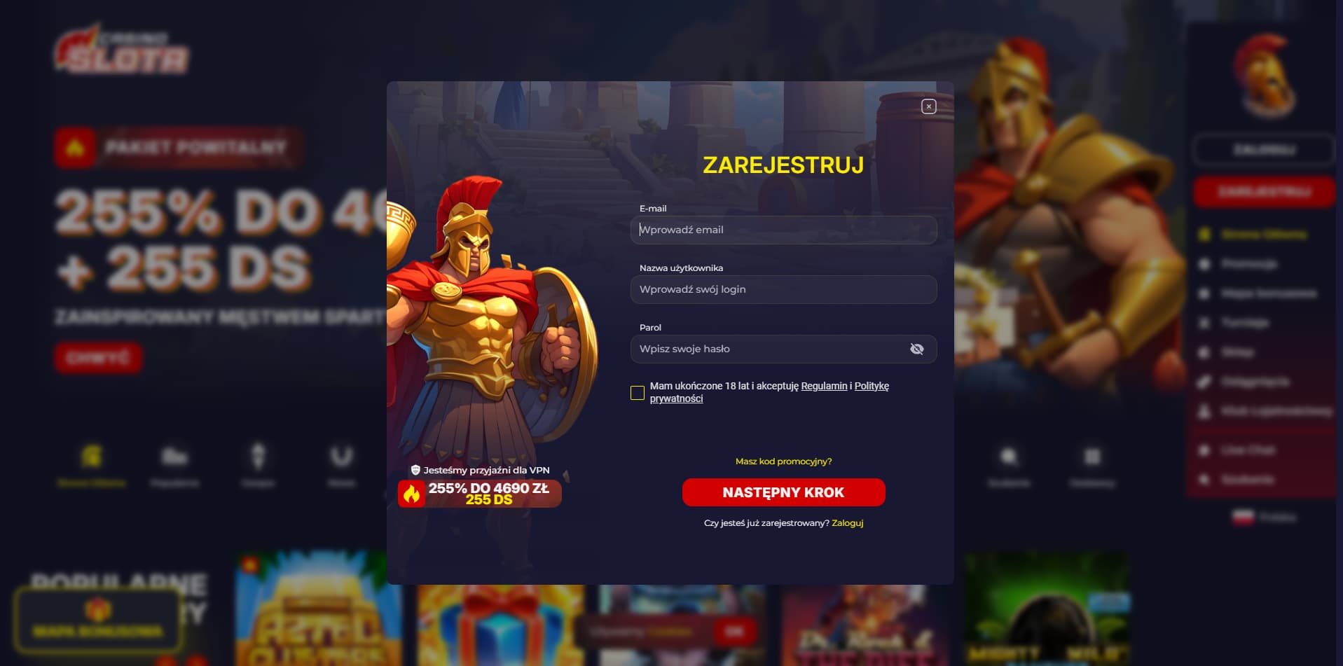 slota сasino registration