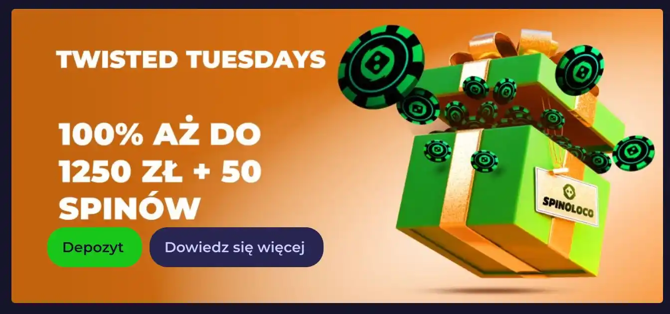 spinoloco kasyno twisted tuesday