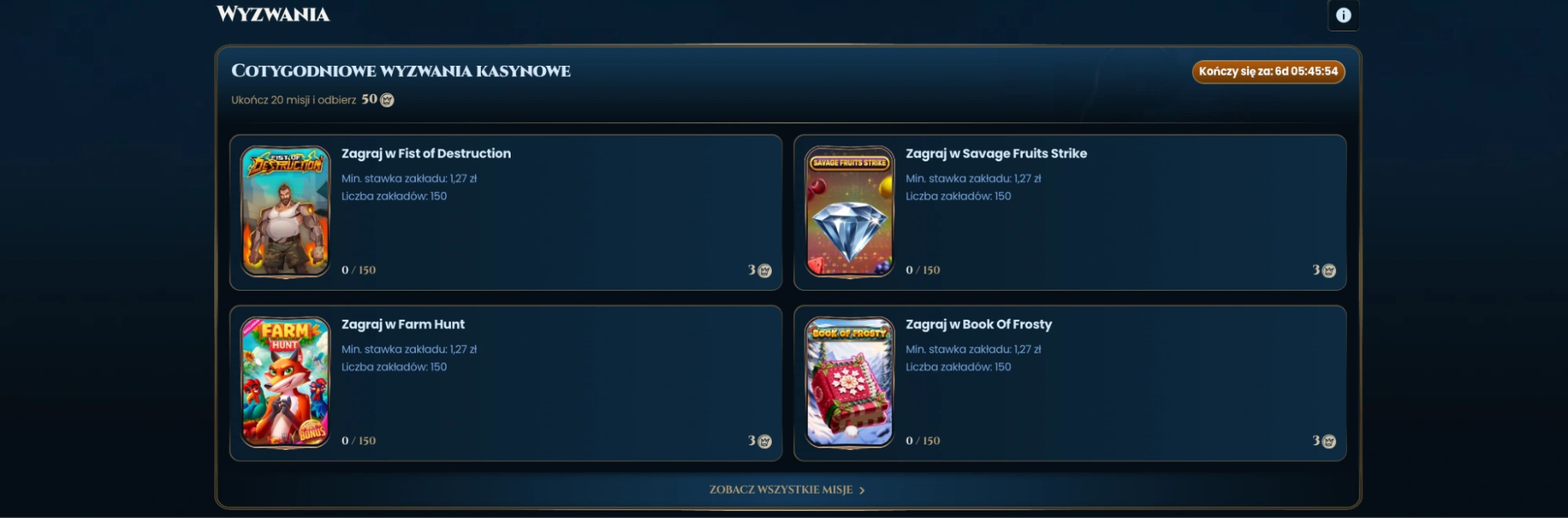 wonderluck wyzwania