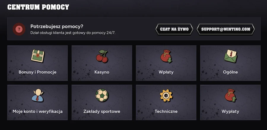 wintino casino pomoc